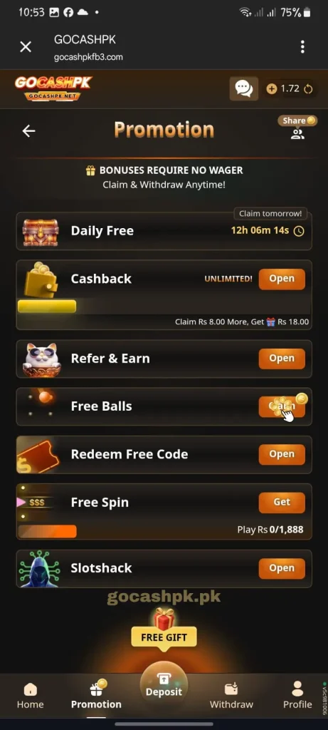 gocashpk game